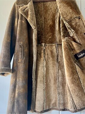 Louis Féraud Paris Neiman Marcus Vintage Shearling Coat Sz 12